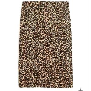 J Crew No. 2 Pencil Skirt Leopard Print size 6